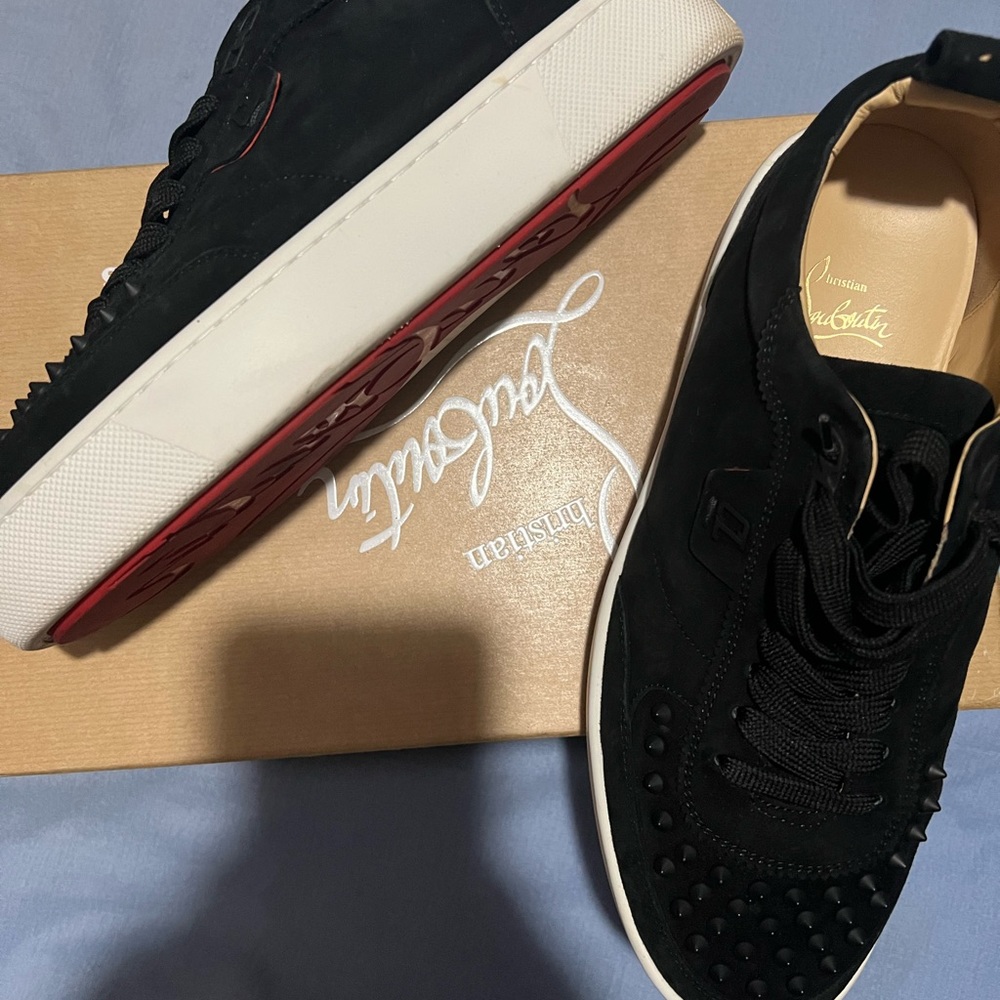 Leather black Christian Louboutin Mens 9.5